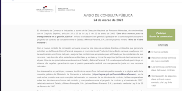 Gobierno de Panamá publica nuevo contrato con Minera Panamá