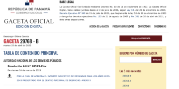 Gaceta Oficial de Panamá contará con código QR para validar en línea ejemplares