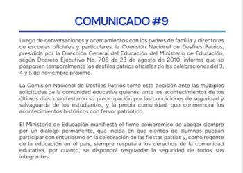 Meduca anuncia que se posponen temporalmente los desfiles patrios