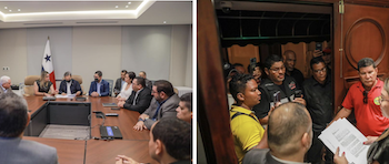 Grupos opositores al contrato minero entregan documento a la Presidencia de Panamá