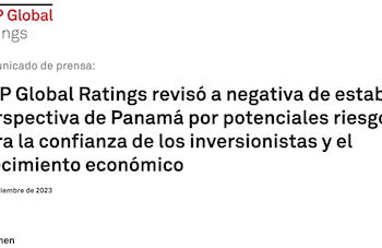 Standard & Poor s pone la perspectiva de Panamá en negativa, riesgo de perder el grado de inversión aumenta