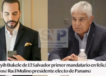 Bukele de El Salvador primero en felicitar al presidente electo de Panamá y dice que vendrá a la toma de posesión