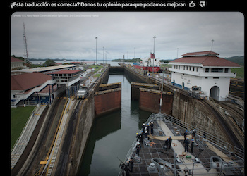 Departamento de Estado de EEUU dice que los barcos del gobierno de EEUU ahora pueden transitar por el Canal de Panamá sin cobrar tarifas