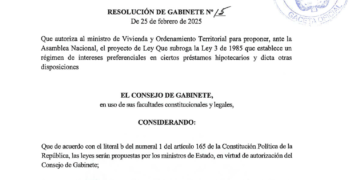 Este es proyecto completo para modificar la ley de interés preferencial en Panamá