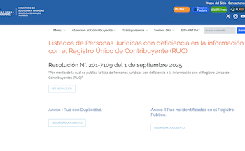 DGI le suspende el ruc a más de 30 mil empresas por inconsistencias