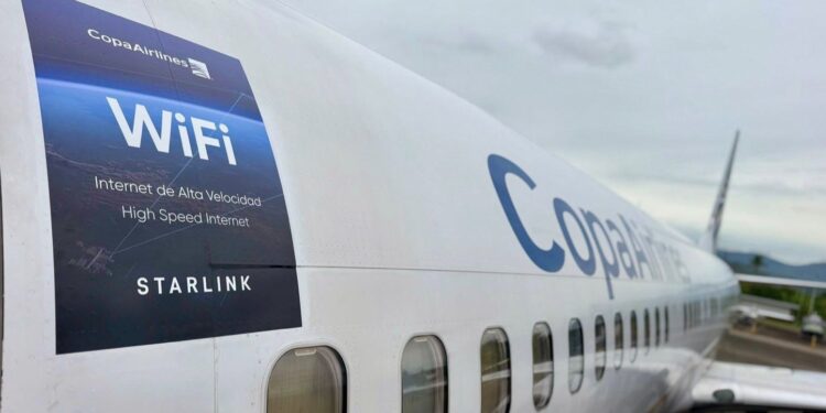 Copa Airlines inicia la implementación de internet Starlink y se convierte en la primera aerolínea de Latinoamérica en ofrecerlo