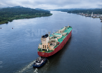 Después pagar 5.3 millones de dólares por un cupo, el G. Spirit cruza hoy el Canal de Panamá