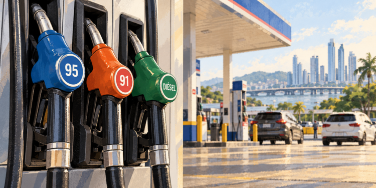 Gasolina de 91 octanos bajará 3.9 centavos por litro; diésel subirá medio centavo